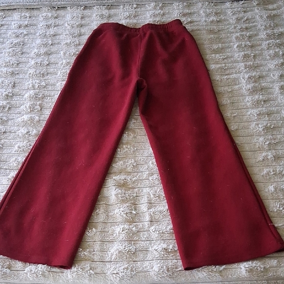 Red Joggers with Flared Legs and Drawstring Waist - Picture 5 of 6